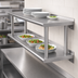 Thumbnail image #3 for Advance Tabco Double Tier Stainless Steel Pass-Thru Shelf with Wall Mount Brackets, 84 x 24 Inches