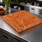Thumbnail image #3 for John Boos Boos Block CHYBBIT7-3032 End Grain Cherry Island Countertop, 30 x 32 x 7 Inch, Flat Top, No Backsplash