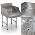 Thumbnail image #3 for Advance Tabco Underbar Basics Freestanding Recessed Stainless Steel Drainboard for Glass Storage, 18 x 23 x 33 Inches