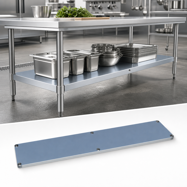 Product image #3 for Sapphire Manufacturing Galvanized Steel Undershelf for 120-Inch x 24-Inch Work Tables