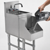 Thumbnail image #3 for Advance Tabco Prestige Supreme Freestanding Stainless Steel Blender Station with Dump Sink and Recessed Blender Shelf