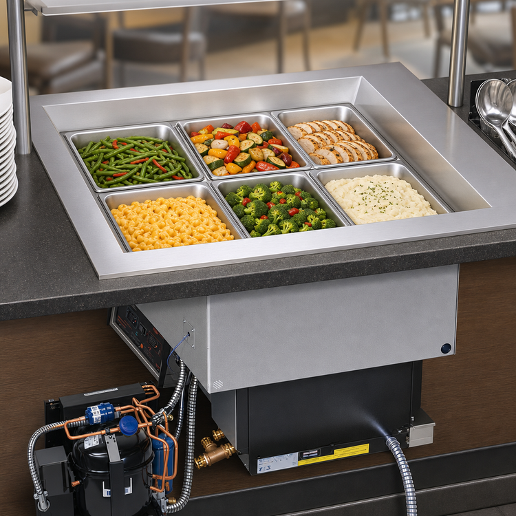 Product image #3 for Hatco HCWBIR-6DA Drop-In Hot/Cold Well, 6 Full-Size Pan Capacity