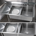 Thumbnail image #3 for Elite Heavy-Duty Two-Compartment Stainless Steel Sink with Left Drainboard