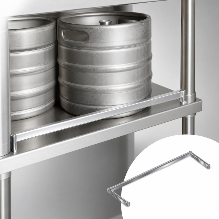 Product image #3 for Advance Tabco 42-Inch Aluminum Rear Keg Rack Strap