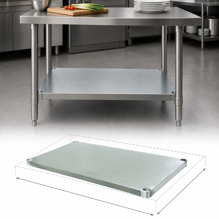 Product image #3 for Advance Tabco Galvanized Undershelf for 36 x 24 Inch Work Tables