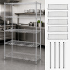 Thumbnail image #3 for Quantum WR54-1830C-5 Wire Shelving Starter Unit, 30"W x 18"D x 54"H, 5 Shelves, Chrome Finish