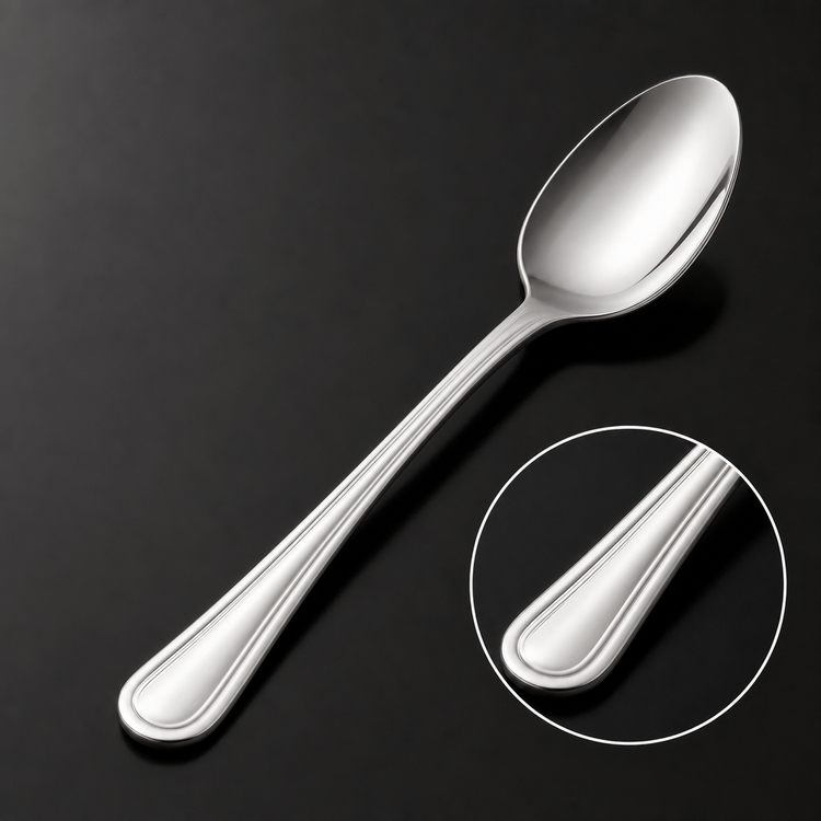 Product image #3 for Baguette 5-7/8-Inch Extra-Heavy Weight Bouillon Spoon, 18/8 Stainless Steel, Mirror Finish