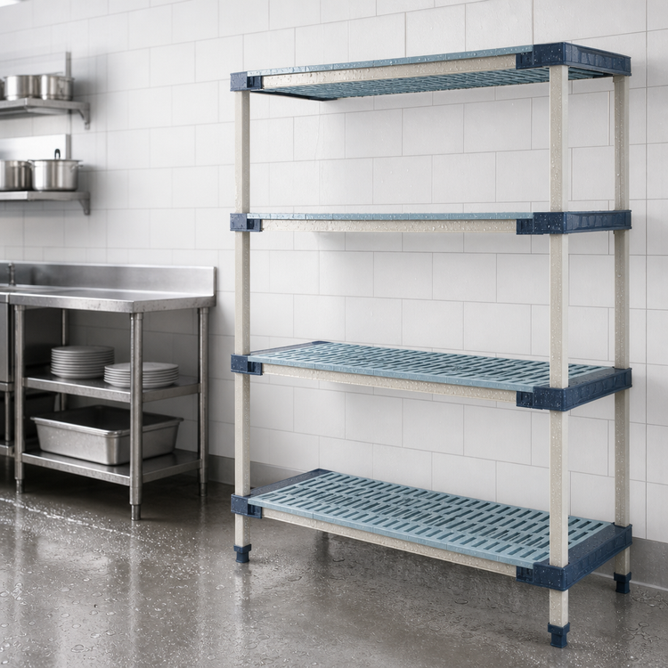 Product image #3 for MetroMax 4 Add-On All-Polymer Shelving Unit, 60 Inch W x 24 Inch D x 74 Inch H