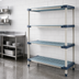 Thumbnail image #3 for MetroMax 4 Add-On All-Polymer Shelving Unit, 60 Inch W x 24 Inch D x 74 Inch H