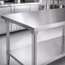 Thumbnail image #3 for Elite Series 60 x 24-Inch 430 Stainless Steel Flat Top Work Table with Galvanized Undershelf