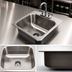 Thumbnail image #3 for Single-Compartment Drop-In Stainless Steel Sink with 16 x 14-Inch Bowl, 8-Inch Deep Bowl, Faucet, and Basket Drain