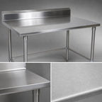 Thumbnail image #3 for John Boos Stallion ST6R5-3630SBW 30 x 36 Inch Stainless Steel Corner Work Table, 16-Gauge 300 Series Top, 5-Inch Backsplash