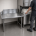 Thumbnail image #3 for Advance Tabco Special Value Series Straight Left-Hand Dish Table, 47 x 30 Inches, 16/304 Stainless Steel