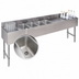 Thumbnail image #3 for Advance Tabco Underbar Basics 3-Compartment Bar Sink and Ice Bin Combo with Right-Side Ice Bin, 84-Inch Wide