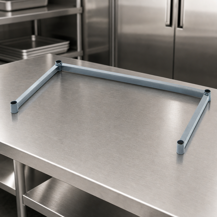 Product image #3 for Quantum 3072FGY Tubular Wire Bus Cart Frame, 30 x 72 Inches, Gray Epoxy Antimicrobial Finish