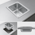 Thumbnail image #3 for Vollrath Self-Rimming Single-Bowl Drop-In Sink, 10 x 14 x 10 Bowl, 2-Inch Drain