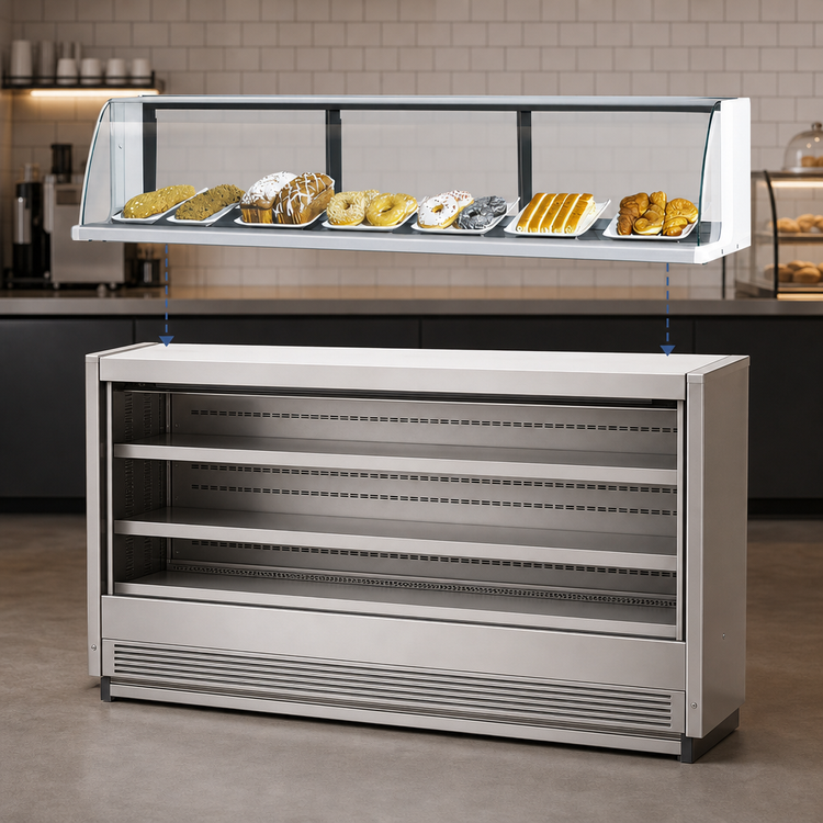 Product image #3 for Turbo Air 39-Inch Low Top Display Dry Case for Open Display Merchandiser TOM-40S/L, 2.1 Cu. Ft.