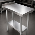 Thumbnail image #3 for John Boos EFT8-3612 12 x 36-Inch Stainless Steel Filler Table with 18-Gauge 400-Series Top, 1-1/2-Inch Backsplash and Undershelf