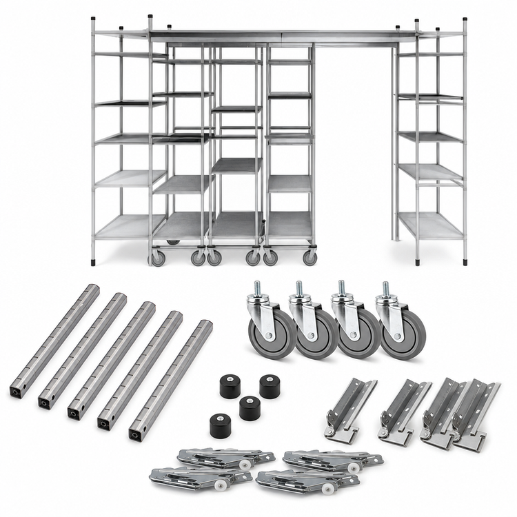 Product image #3 for MetroMax Q Top-Track Mobile Unit Kit, 24-Inch Wide, Shelves Sold Separately