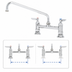 Thumbnail image #3 for T&S Brass B-0221-CR Double Pantry Deck Mount Mixing Faucet with 12-Inch Swing Nozzle