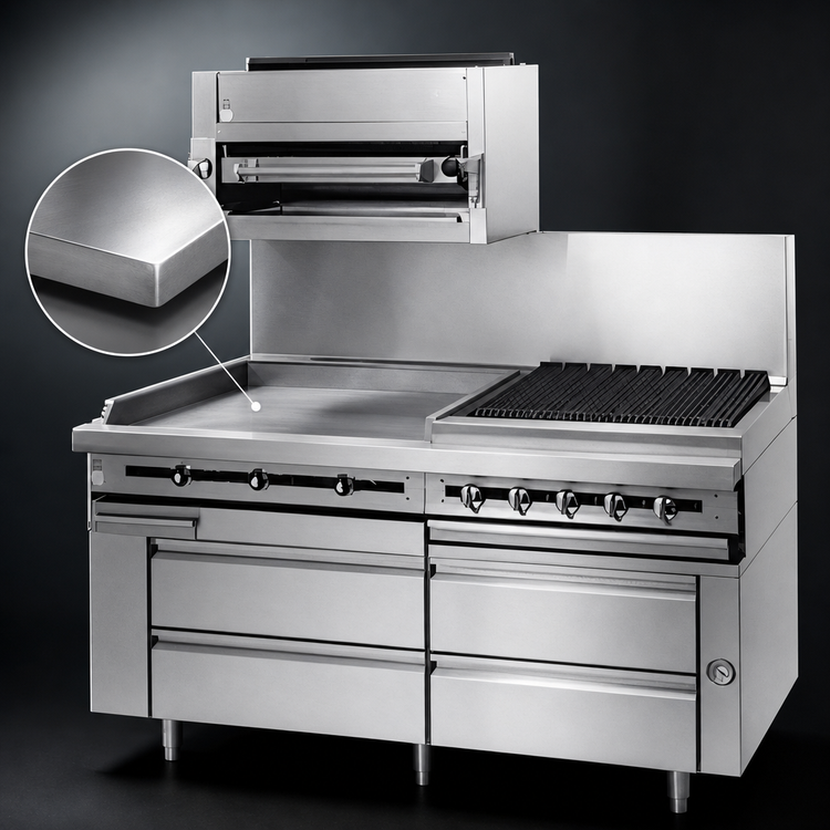 Product image #3 for Titan JMRH-18GT 18" Modular Heavy Duty Gas Griddle Top Range with Thermostatic Controls