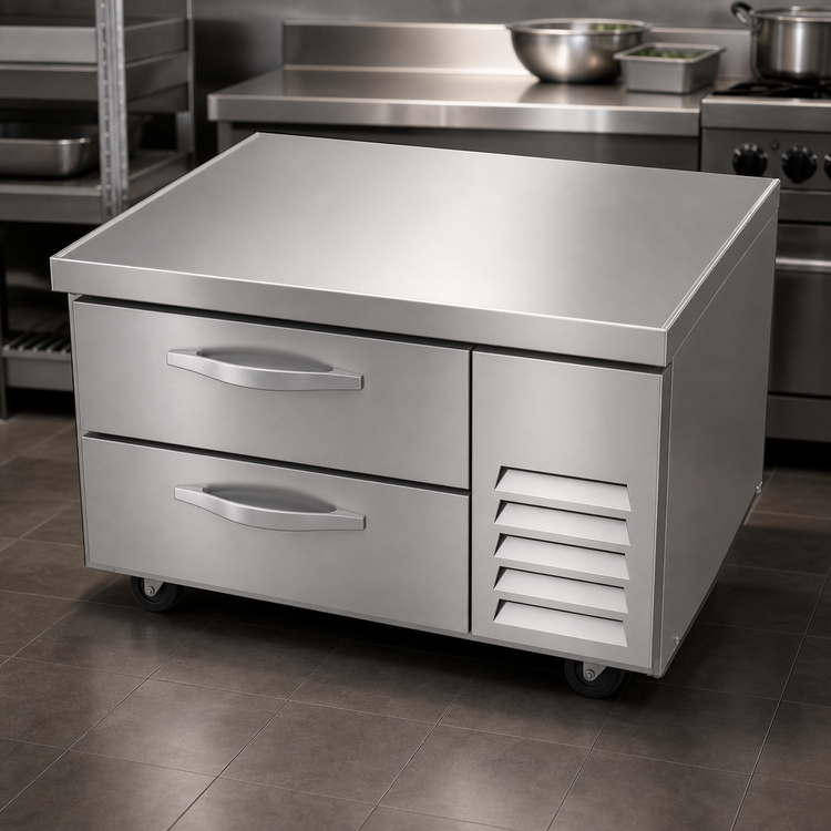 Product image #3 for Beverage-Air WTFCS36HC Two-Drawer Chef Base Freezer with Stainless Steel Worktop, 36 Inch, 5.64 Cu. Ft.