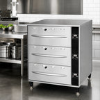Thumbnail image #3 for Serv-Ware SWPWDS-3 3-Drawer Electric Drawer Warmer with LED Digital Controls, Stainless Steel, 120V