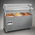 Thumbnail image #3 for Vollrath 2-Series Affordable Portable 3-Well Mobile Hot Food Station with Enclosed Storage Base and Buffet Breath Guard, 208-240V