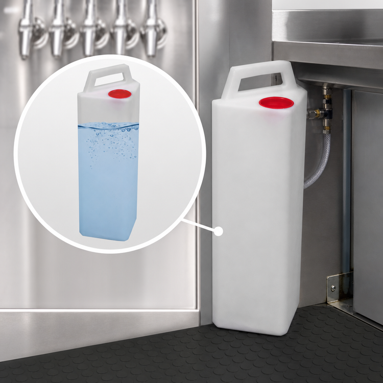 Product image #3 for Krowne 4-Gallon Corner Mount Drain Container for Draft Beer Coolers