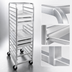 Thumbnail image #4 for Channel Manufacturing RB-5 Aluminum End-Load Pizza Pan / Dough Box Rack with Casters, 12 Pan Capacity