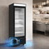Thumbnail image #3 for Atosa 1-Section Black Glass Door Refrigerator Merchandiser, 8.3 Cu. Ft., Bottom-Mount Self-Contained