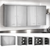 Thumbnail image #3 for Glastender 96-Inch Wall-Mounted Stainless Steel Cabinet with 4 Hinged Doors