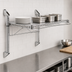Thumbnail image #3 for Quantum Wall-Mount Cantilever Single Shelf Wire Shelving Kit, 54 x 14 Inches, Chrome Plated