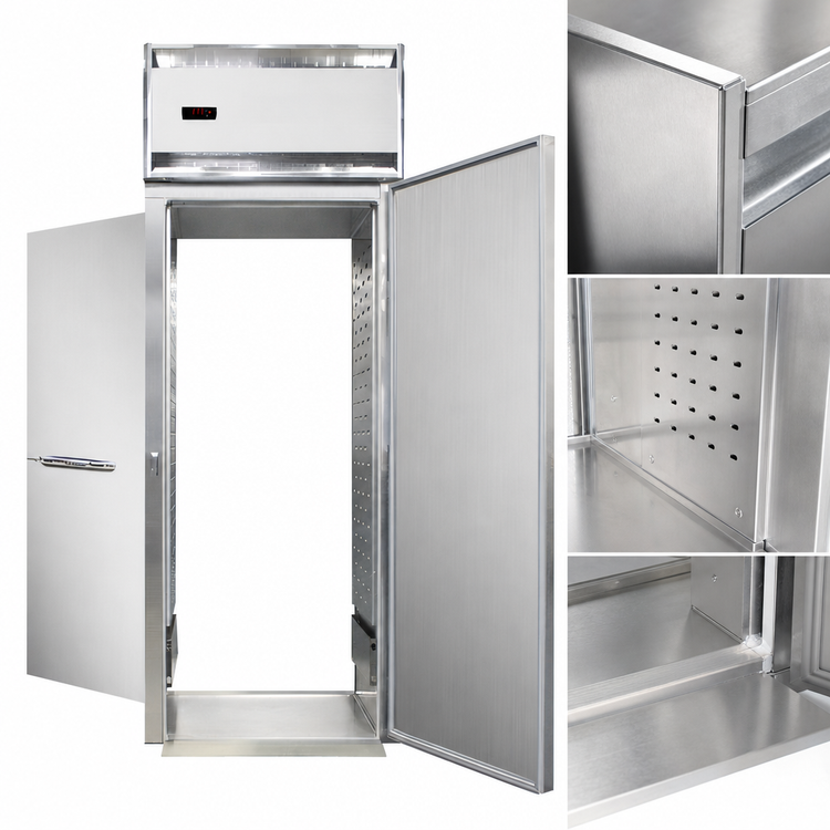 Product image #3 for Continental Refrigerator Designer Line DL1WI-SS-RT 1-Section Full Stainless Steel Roll-Thru Warmer with 66 1/4" Rack Capacity