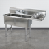 Thumbnail image #3 for BK Resources Two-Compartment Stainless Steel Sink with Right-Hand Drainboard, 18