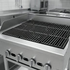 Thumbnail image #2 for Jade Range (Middleby) Supreme JB-54-F 54-Inch Radiant Gas Charbroiler, Floor Model with Stand, Cast Iron Grates, 135,000 BTU