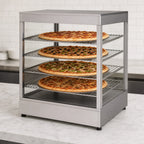 Thumbnail image #3 for Doyon Baking Equipment (Middleby) DRP4 Countertop Hot Food Display Warmer, 4-Shelf, 4-Pizza Capacity, Stainless Steel & Tempered Glass