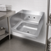 Thumbnail image #3 for John Boos Pro-Bowl Wall-Mount Stainless Steel Hand Sink with Left and Right Side Splashes and Basket Drain