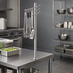 Thumbnail image #3 for John Boos UTENSIL-POST48 48-Inch Table-Mount Stainless Steel Utensil Rack with 5 Rod Hangers