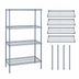 Thumbnail image #3 for Quantum Stationary 4-Shelf Wire Shelving Starter Kit, 48 x 21 x 74 Inches, Gray Epoxy Antimicrobial Finish
