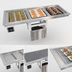 Thumbnail image #2 for Duke HotFrost RFT3-SB Recessed Frost Top Drop-In Display Unit, 3-Pan Capacity