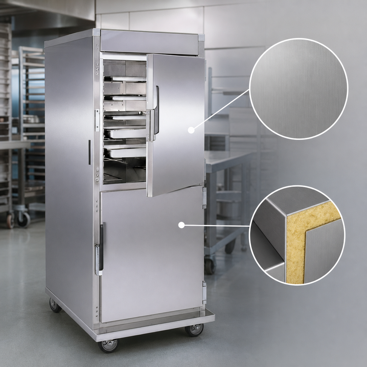 Product image #3 for Cres Cor Mobile Insulated Correctional Heated Holding Cabinet with Dutch Doors and 12 Universal Angle Slides