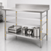 Thumbnail image #3 for Adjustable 18-Gauge 304 Stainless Steel Work Table Undershelf, 48 x 24 Inches, for Uni-Lok Hat Channel Frame Tables