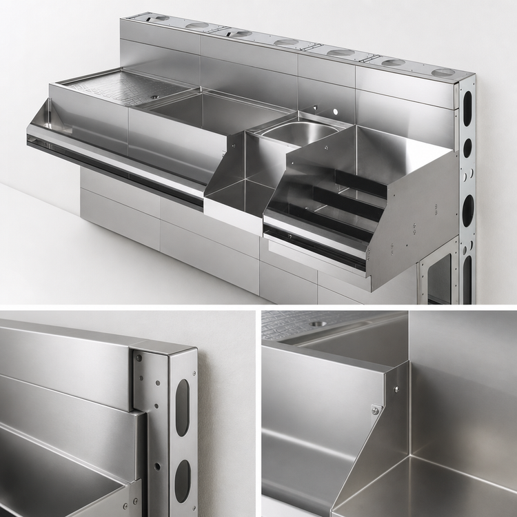 Product image #4 for Krowne Royal Series Built-In Modular Bar Die Wall System