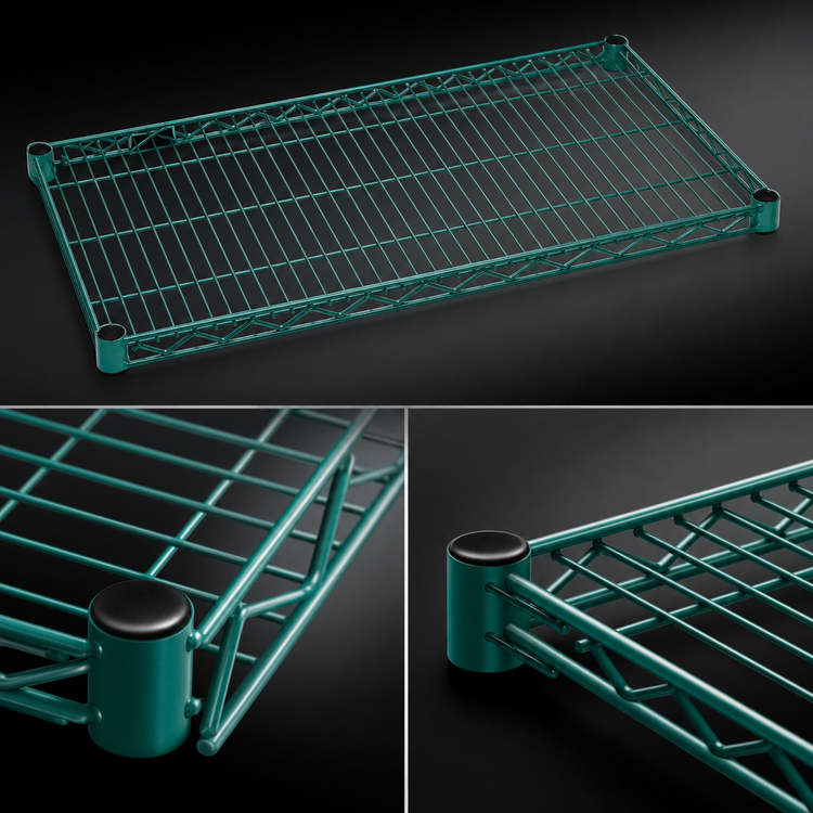 Product image #3 for EagleGard 72"W x 30"D QuadTruss Wire Shelf, Blue Green Hybrid Epoxy