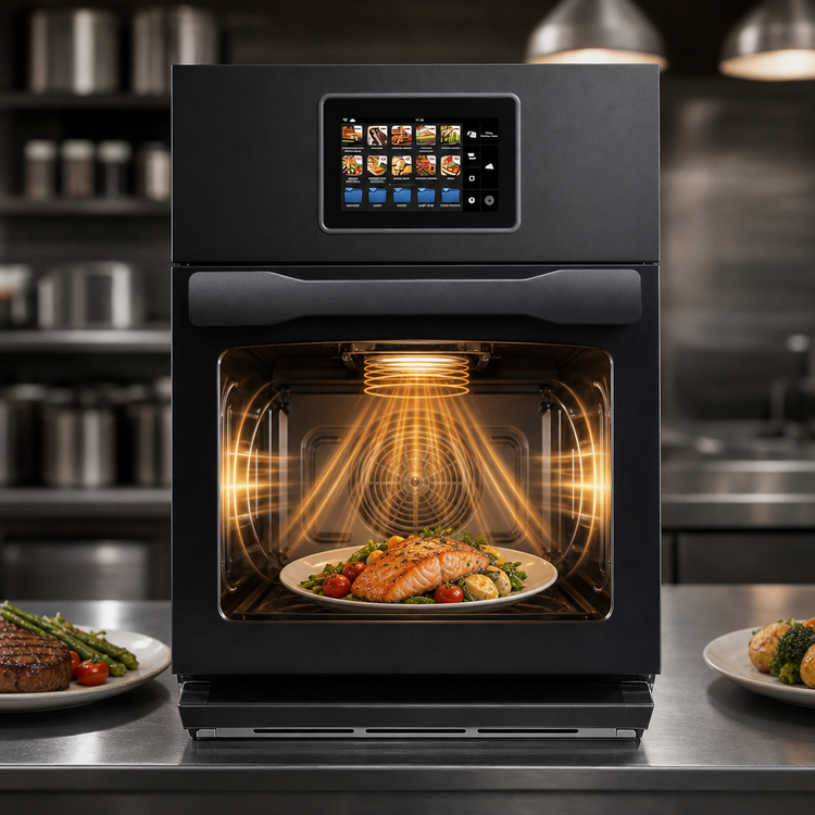 Product image #3 for Lainox Oracle ORACBS Countertop High-Speed Combi Wave Oven, 0.61 Cu. Ft., Touchscreen, Black