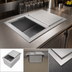 Thumbnail image #4 for John Boos 34 x 18 Inch Drop-In Insulated Ice Bin with Removable Sliding Lid, Without Cold Plate