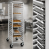 Thumbnail image #3 for Crestware 20-Tier Aluminum End-Loading Bun Pan Rack with Locking Casters, 26 x 20 x 69 Inches