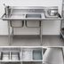 Thumbnail image #3 for Eagle Group 412 Series Two-Compartment Stainless Steel Sink with Right-Hand Drainboard, 56-5/8