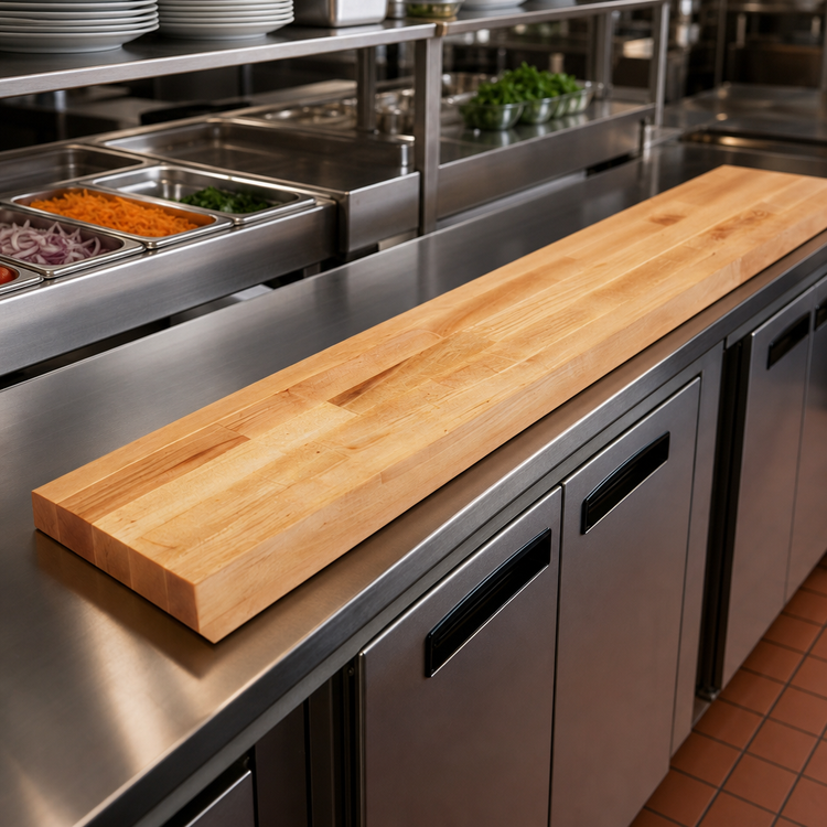 Product image #3 for John Boos Steam Table Cutting Board, 120-Inch W x 10-Inch D x 1-1/4-Inch Thick, Northern Hard Rock Maple